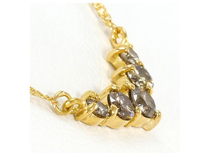 Autre Marque Collana in oro giallo 18K con diamante marrone D'oro - vista 2