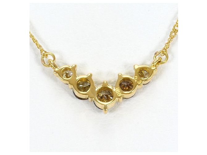 Autre Marque Collana in oro giallo 18K con diamante marrone D'oro - vista 3