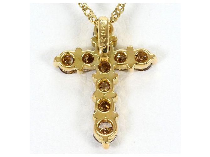 Autre Marque Collana in oro giallo 18K con diamante marrone D'oro - vista 3