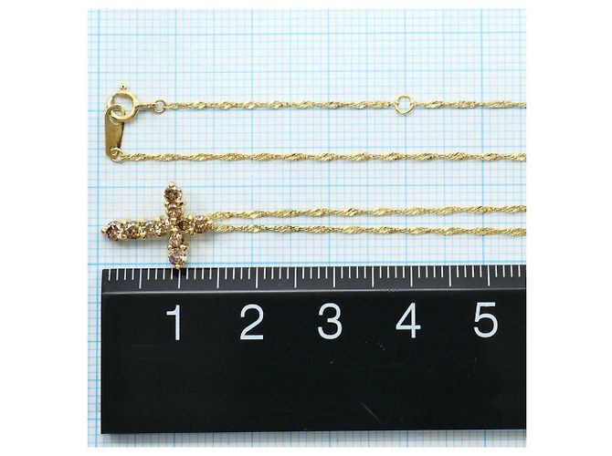 Autre Marque Collana in oro giallo 18K con diamante marrone D'oro - vista 4