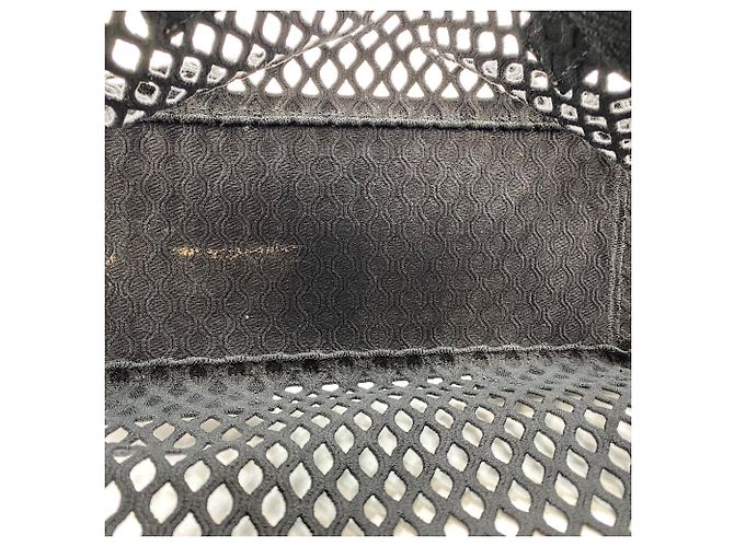 Borsa a tracolla in mesh Christian Dior Diorcamp Nero - vista 11