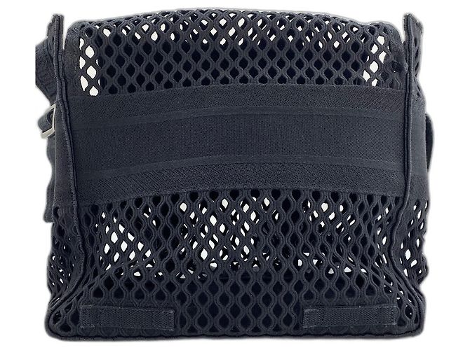 Borsa a tracolla in mesh Christian Dior Diorcamp Nero - vista 3
