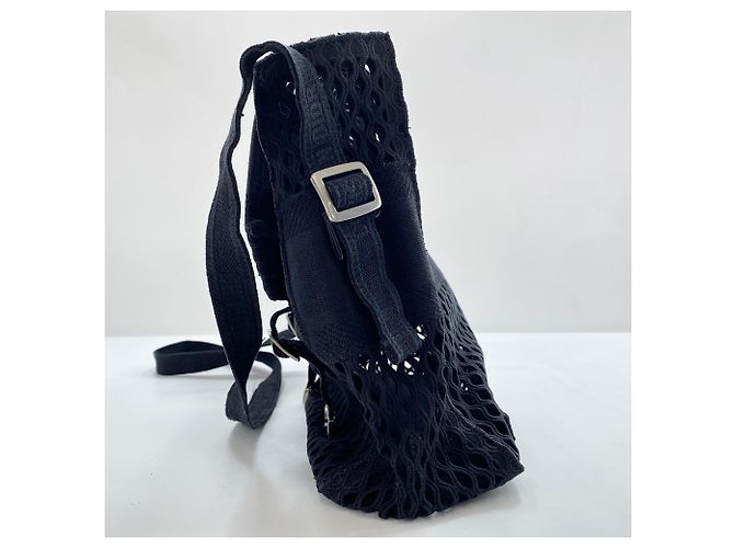 Borsa a tracolla in mesh Christian Dior Diorcamp Nero - vista 5