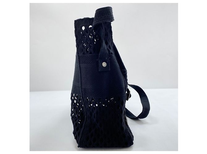 Borsa a tracolla in mesh Christian Dior Diorcamp Nero - vista 6