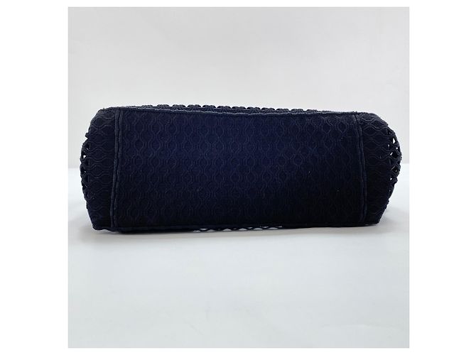 Borsa a tracolla in mesh Christian Dior Diorcamp Nero - vista 7