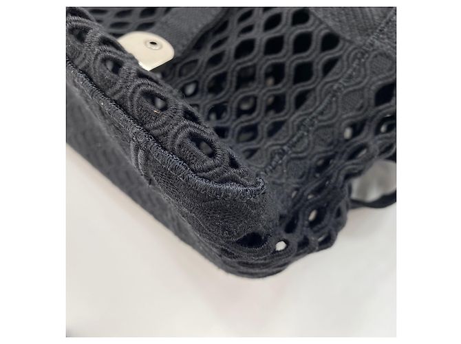 Borsa a tracolla in mesh Christian Dior Diorcamp Nero - vista 9