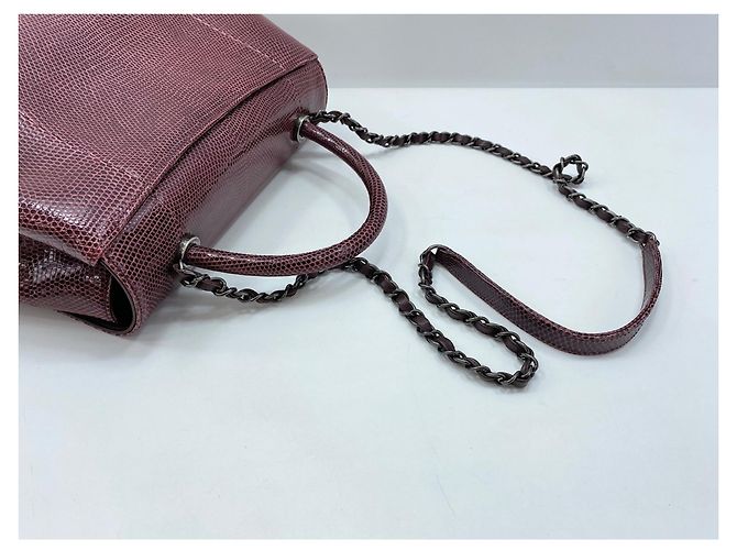 Borsa a tracolla Chanel 28 in rosso vino Bordò - vista 11