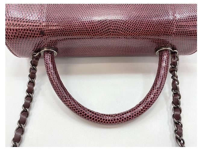 Borsa a tracolla Chanel 28 in rosso vino Bordò - vista 12