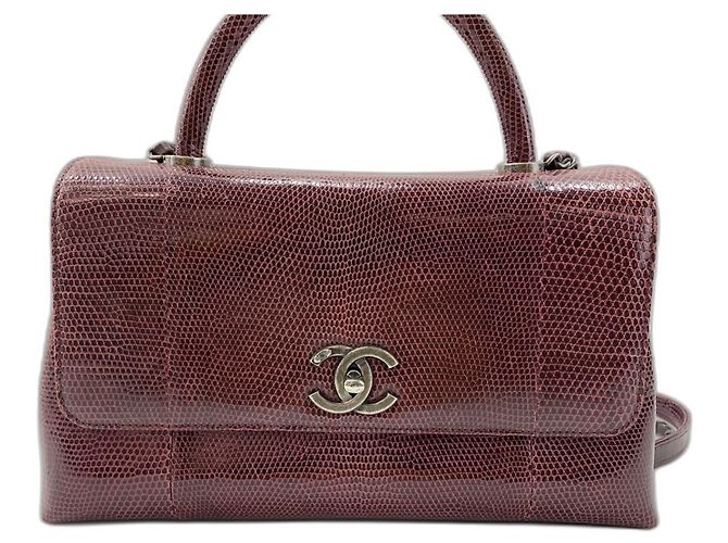 Borsa a tracolla Chanel 28 in rosso vino Bordò - vista 2