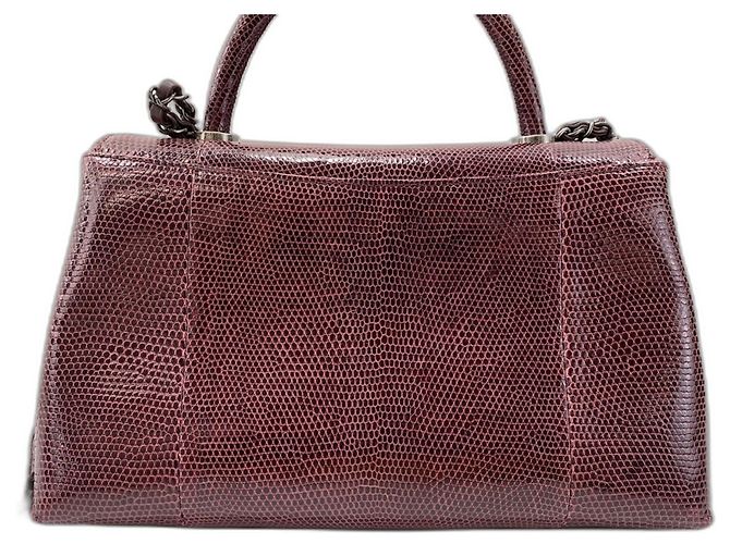 Borsa a tracolla Chanel 28 in rosso vino Bordò - vista 3