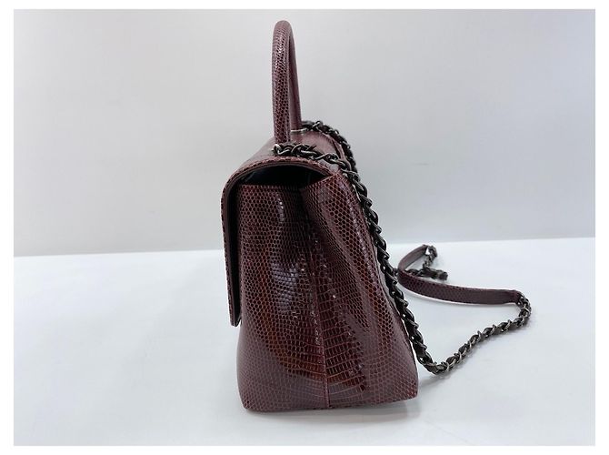 Borsa a tracolla Chanel 28 in rosso vino Bordò - vista 5
