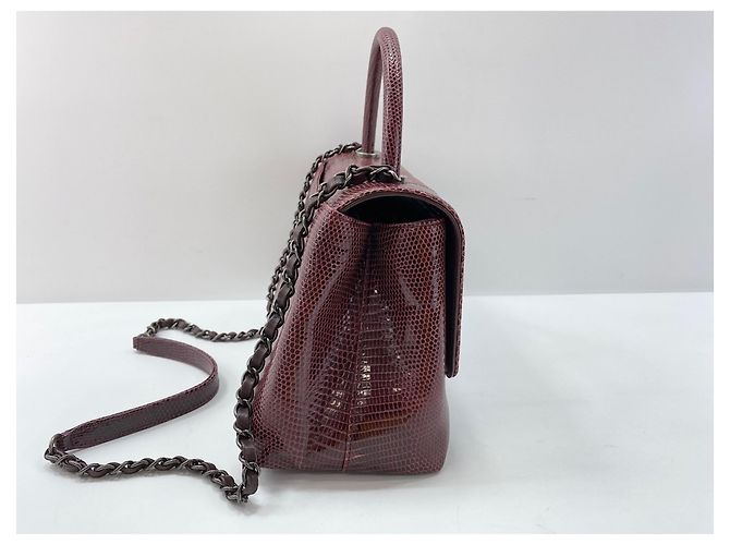 Borsa a tracolla Chanel 28 in rosso vino Bordò - vista 6