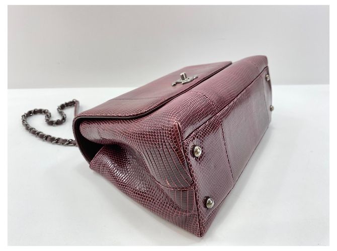 Borsa a tracolla Chanel 28 in rosso vino Bordò - vista 8