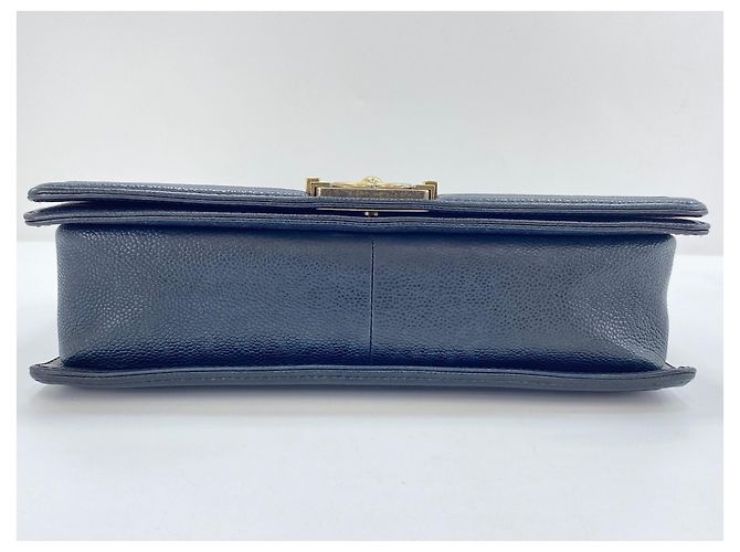 Borsa a Spalla Chanel Boy Chanel Large in Navy Blu navy - vista 7