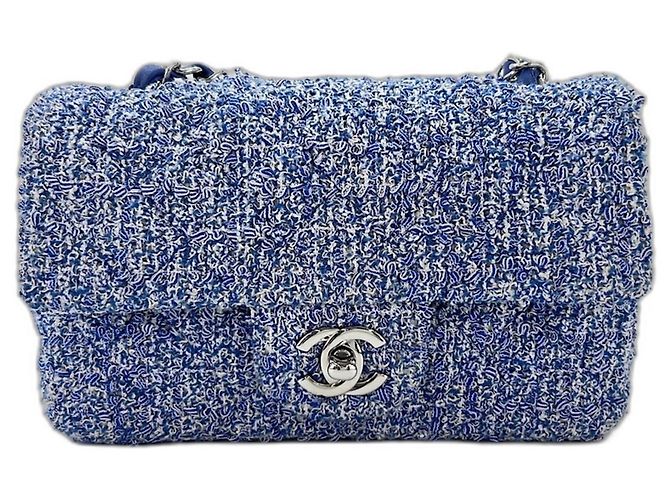 Sac à bandoulière Chanel Mini Matelassé en bleu - vue 2