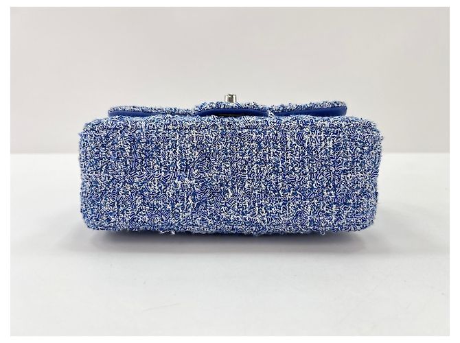 Sac à bandoulière Chanel Mini Matelassé en bleu - vue 7