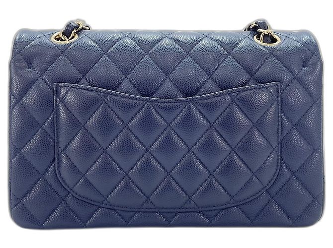 Chanel Matelassé Schultertasche Marineblau - Ansicht 2