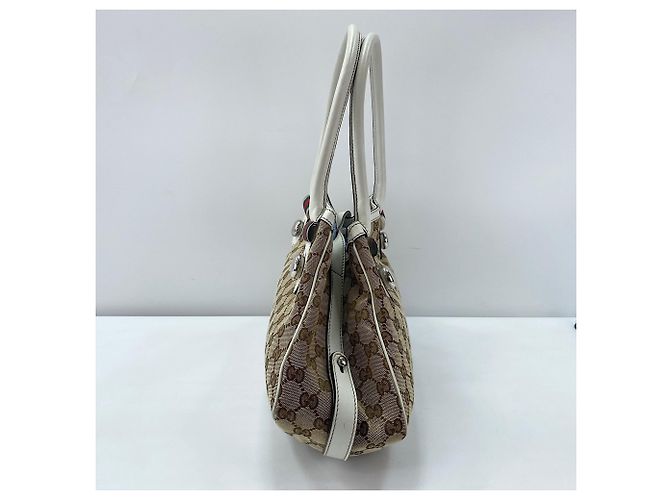 Borsa a Spalla Gucci Sherry Line - Beige - vista 4