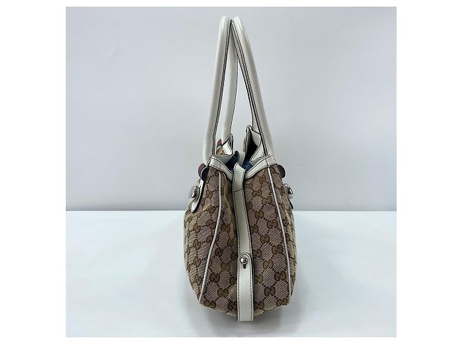Borsa a Spalla Gucci Sherry Line - Beige - vista 5