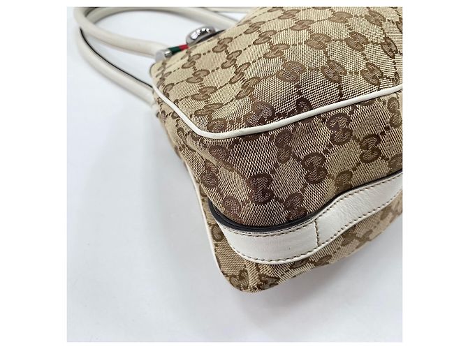 Borsa a Spalla Gucci Sherry Line - Beige - vista 7