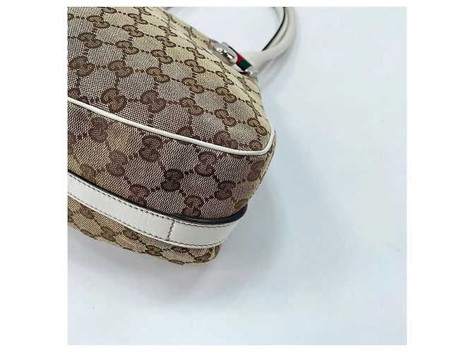 Borsa a Spalla Gucci Sherry Line - Beige - vista 8