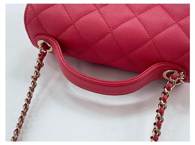 CHANEL Matelassé Business Affinity Shoulder Bag Rosso - vista 10