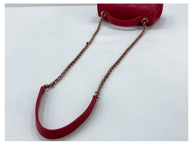 CHANEL Matelassé Business Affinity Shoulder Bag Rosso - vista 11