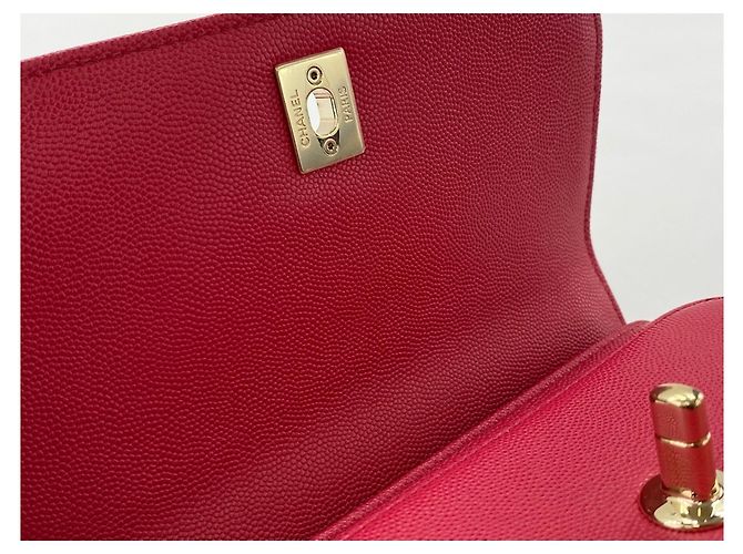 CHANEL Matelassé Business Affinity Shoulder Bag Rosso - vista 12