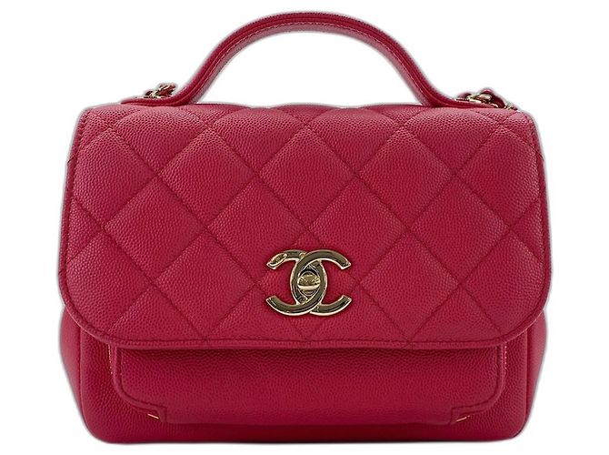 CHANEL Matelassé Business Affinity Shoulder Bag Rosso - vista 2