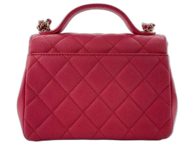 CHANEL Matelassé Business Affinity Shoulder Bag Rosso - vista 3