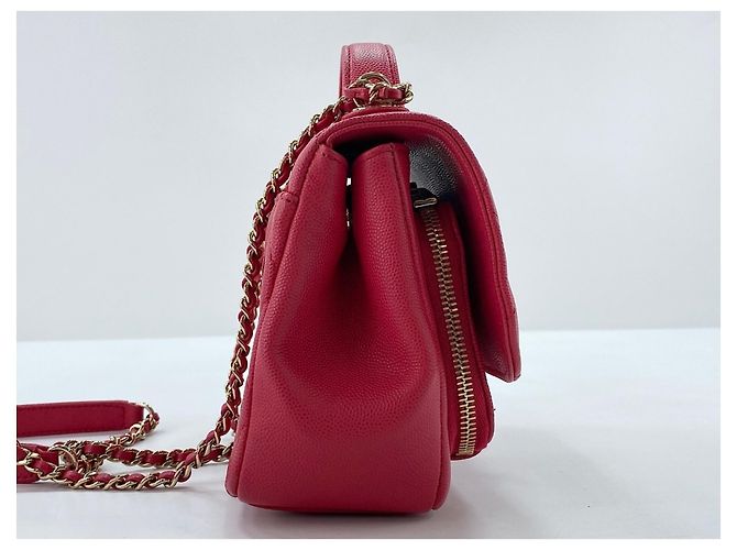 CHANEL Matelassé Business Affinity Shoulder Bag Rosso - vista 5