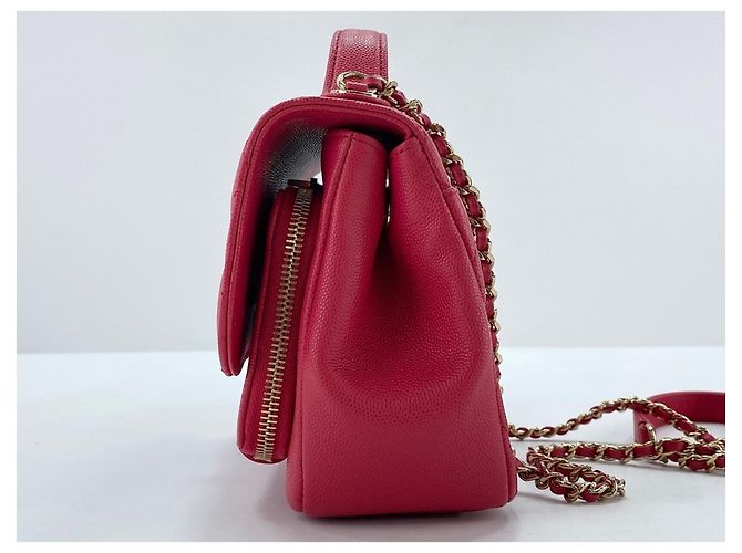 CHANEL Matelassé Business Affinity Shoulder Bag Rosso - vista 6