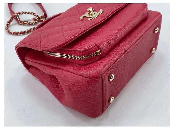 CHANEL Matelassé Business Affinity Shoulder Bag Rosso - vista 9