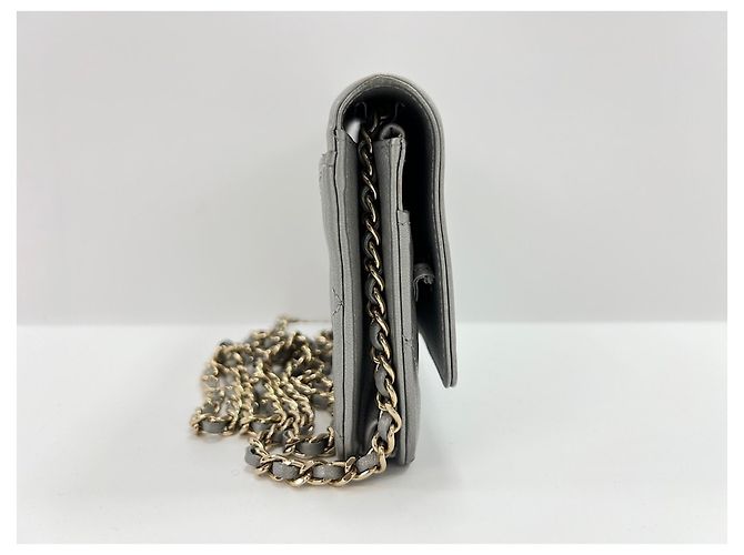 Borsa a Spalla Chanel Matelassé Argento - vista 3