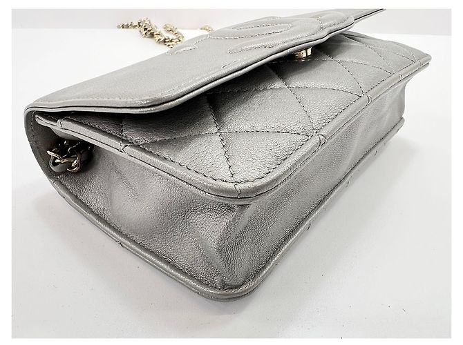 Borsa a Spalla Chanel Matelassé Argento - vista 6