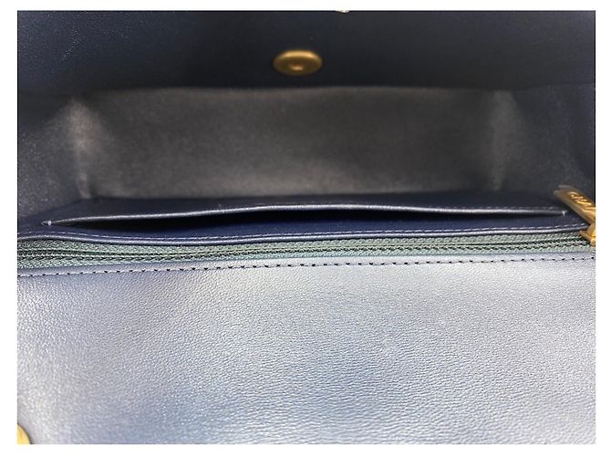 Borsa a Spalla Chanel Mini Matelassé Blu - vista 12