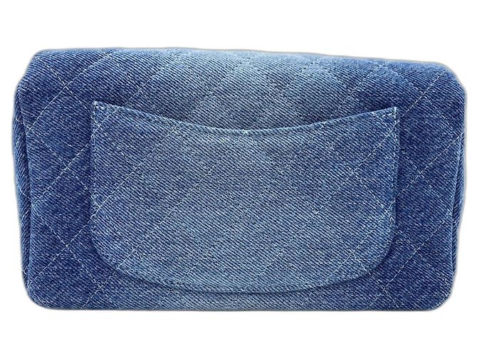 Borsa a Spalla Chanel Mini Matelassé Blu - vista 2