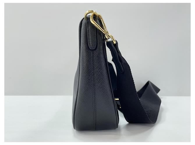 Borsa a tracolla nera Prada Nero - vista 4