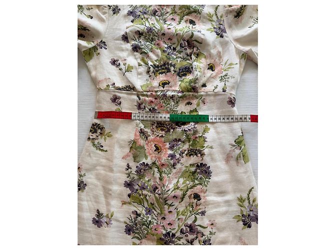 Zimmermann Halliday Leinen-Maxikleid mit Blumenmuster Braun Pink Weiß Grün Lila - Ansicht 6