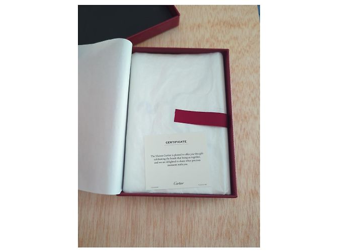 Cartier Notizbuch Silber Aus weiß Marineblau - Ansicht 2