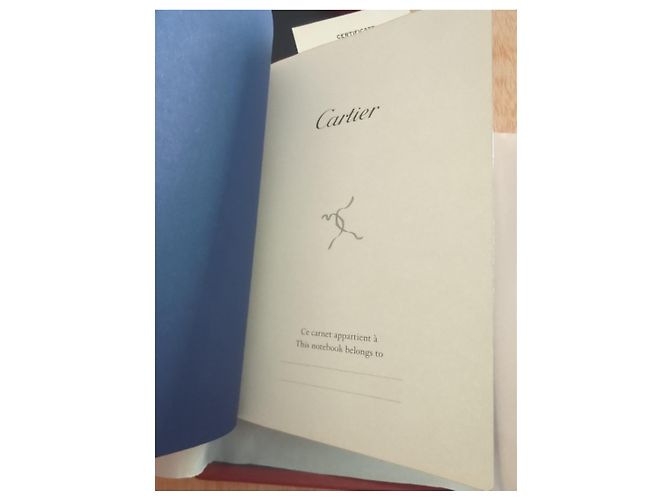 Cartier Notizbuch Silber Aus weiß Marineblau - Ansicht 4