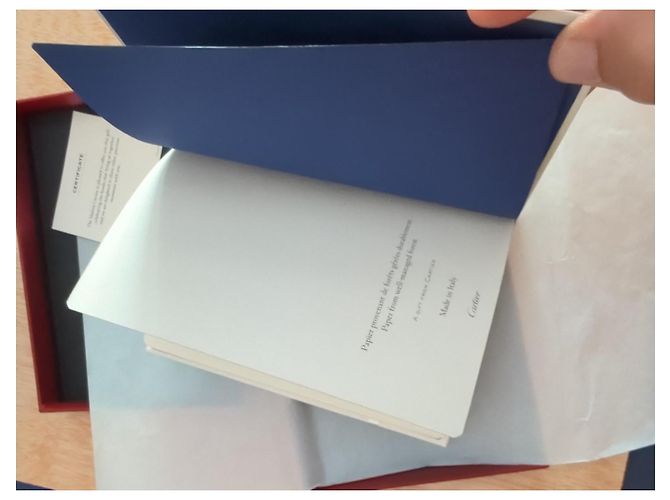 Cartier Notizbuch Silber Aus weiß Marineblau - Ansicht 6