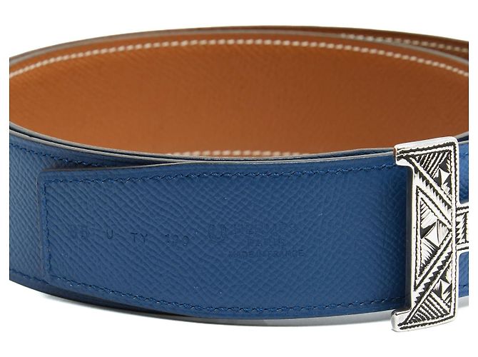 Hermès Gürtel T85 Constance 38 Unique Silver Tuareg H buckle Belt 30in Hermes Silber - Ansicht 3