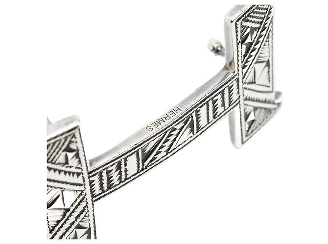 Hermès Gürtel T85 Constance 38 Unique Silver Tuareg H buckle Belt 30in Hermes Silber - Ansicht 6