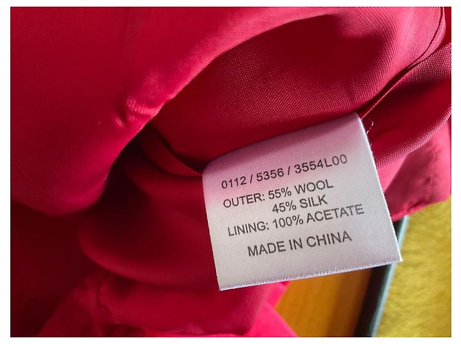 Hobbs Invitation Kleid aus roter Wolle und Seide mit Schleife - Ansicht 4
