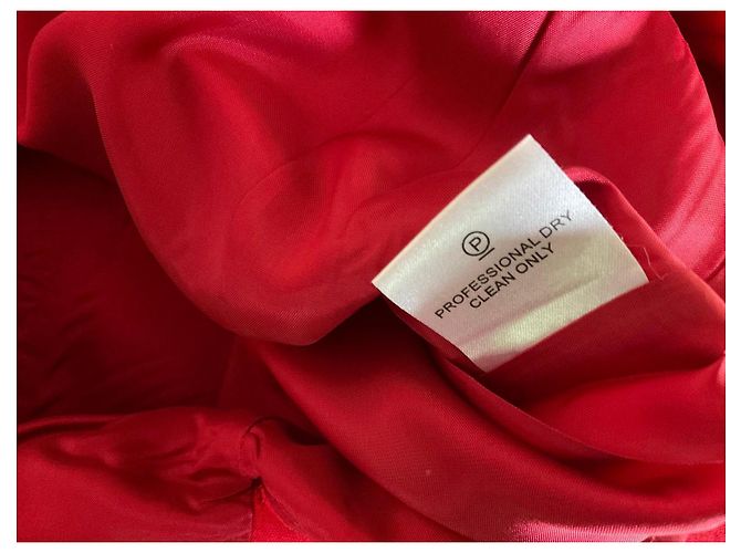 Hobbs Invitation Kleid aus roter Wolle und Seide mit Schleife - Ansicht 5