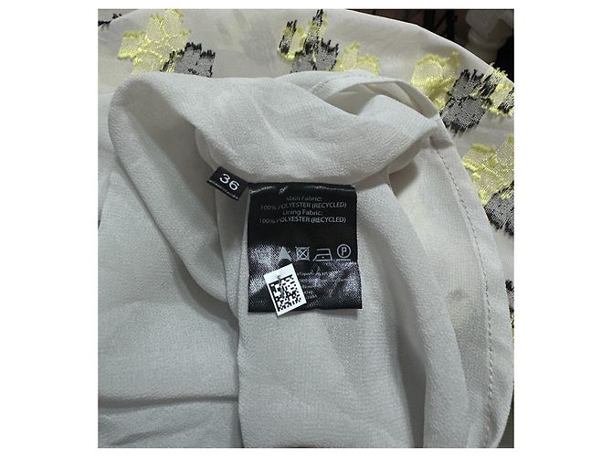 Stella Nova Kleid mit Blumenprint und Volants Beige Gelb - Ansicht 6