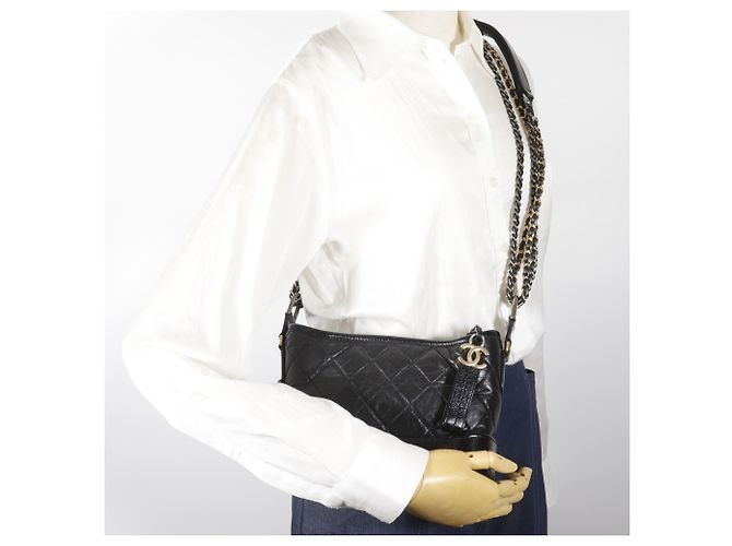 Borsa a tracolla Chanel Gabriel Hobo Small Nero - vista 17