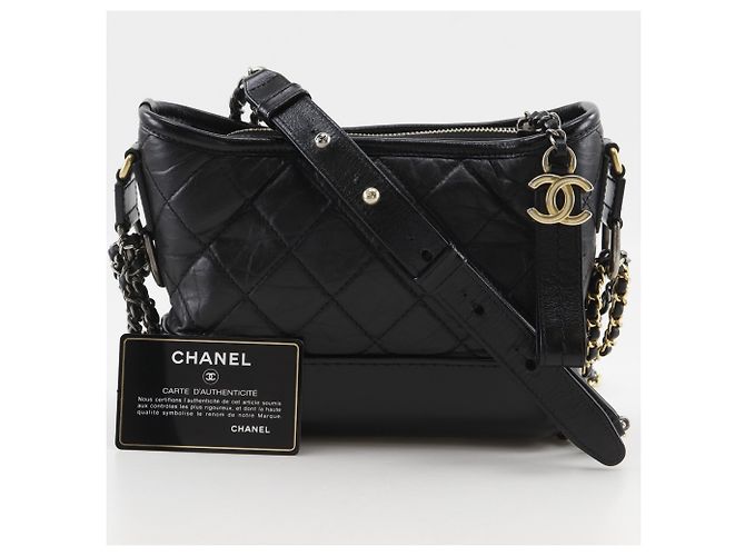 Borsa a tracolla Chanel Gabriel Hobo Small Nero - vista 18