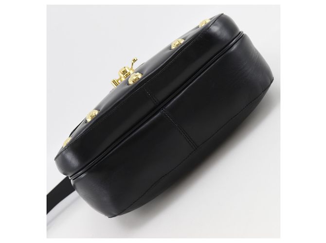 Borsa a tracolla in pelle di vitello nera Salvatore Ferragamo Nero - vista 8
